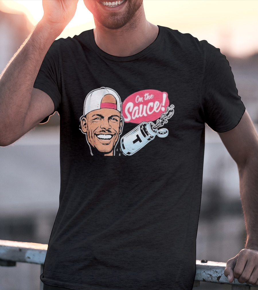 Joey Swoll On The Sauce Smiling Cartoon Character With Salt Shaker T-Shirt