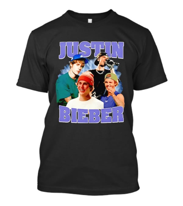 Justin Bieber Singing And Smiling With Various Iconic Looks T-Shirt