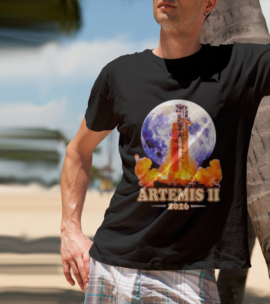 Artemis II Rocket Launch 2026 Moon Exploration T-Shirt