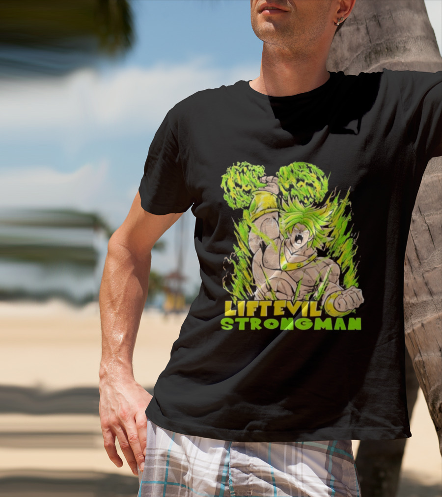 Dragon Ball Z Lift Evil Strongman Broly Power Lifting T-Shirt
