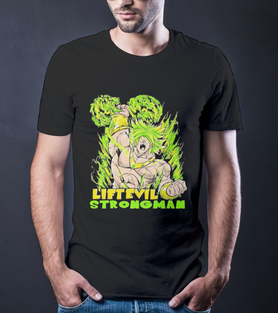 Dragon Ball Z Lift Evil Strongman Broly Power Lifting T-Shirt