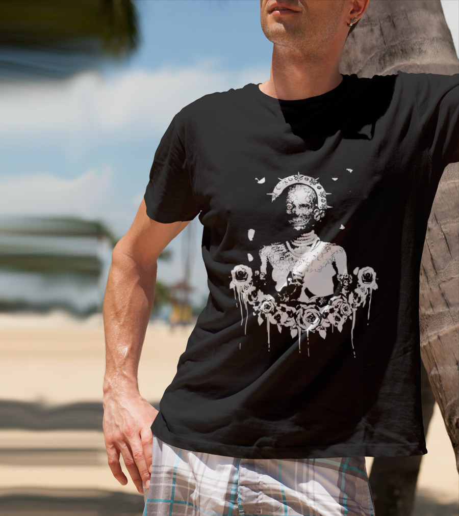 Liliya Skeleton Floral Halo T-Shirt