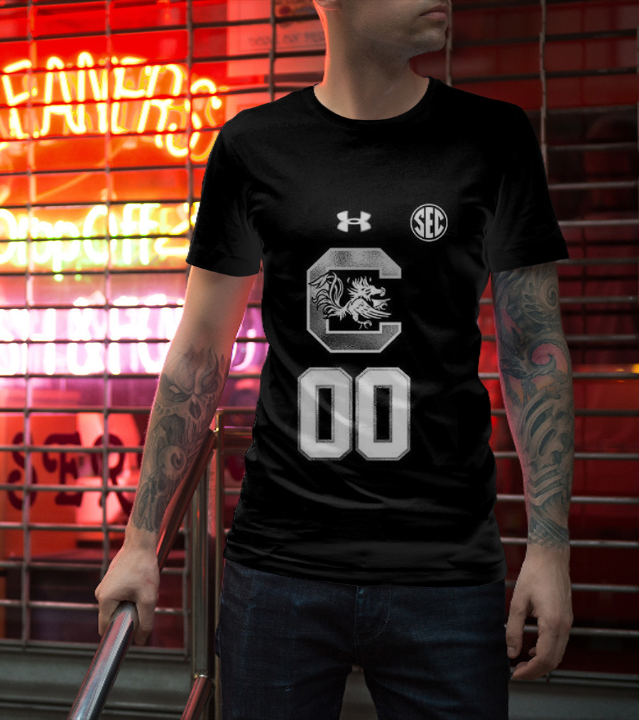 South Carolina Gamecocks Women's Basketball 2026 Uniform Black Custom Under Armour SEC T-Shirt