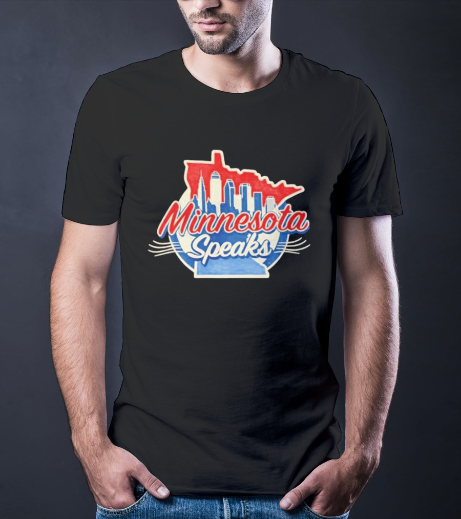 Minnesota Speaks City Skyline Map T-Shirt