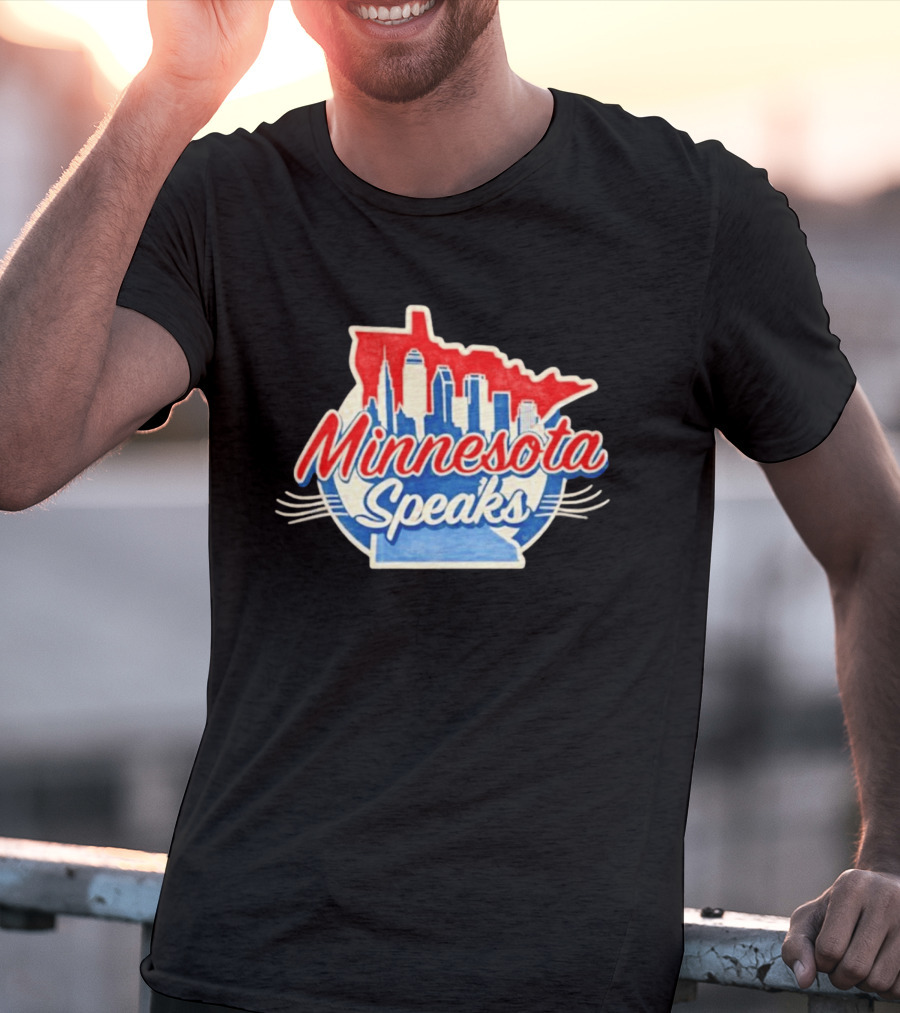 Minnesota Speaks City Skyline Map T-Shirt