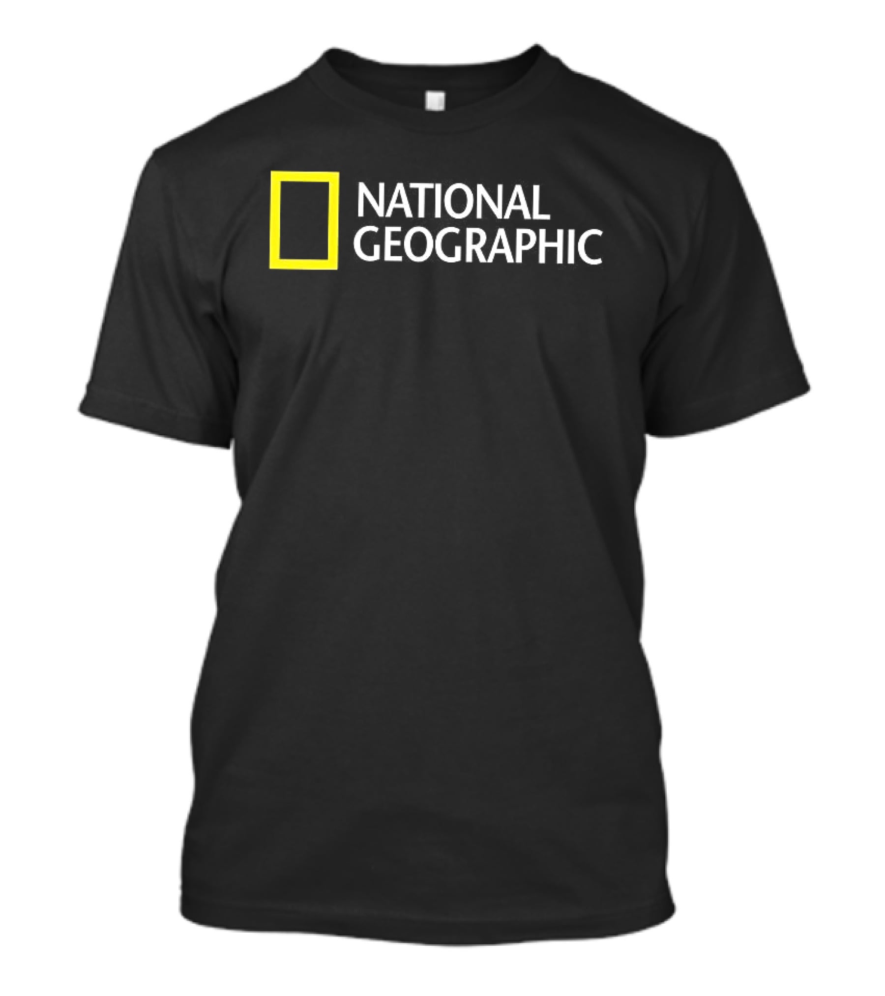 Unnational Geographic Parody Text With Yellow Rectangle T-Shirt