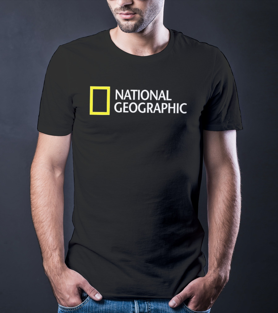 Unnational Geographic Parody Text With Yellow Rectangle T-Shirt