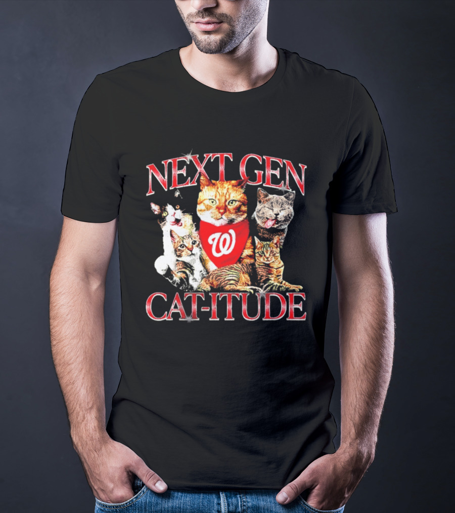 Washington Nationals Next Gen Cat Itude Caturday T-Shirt
