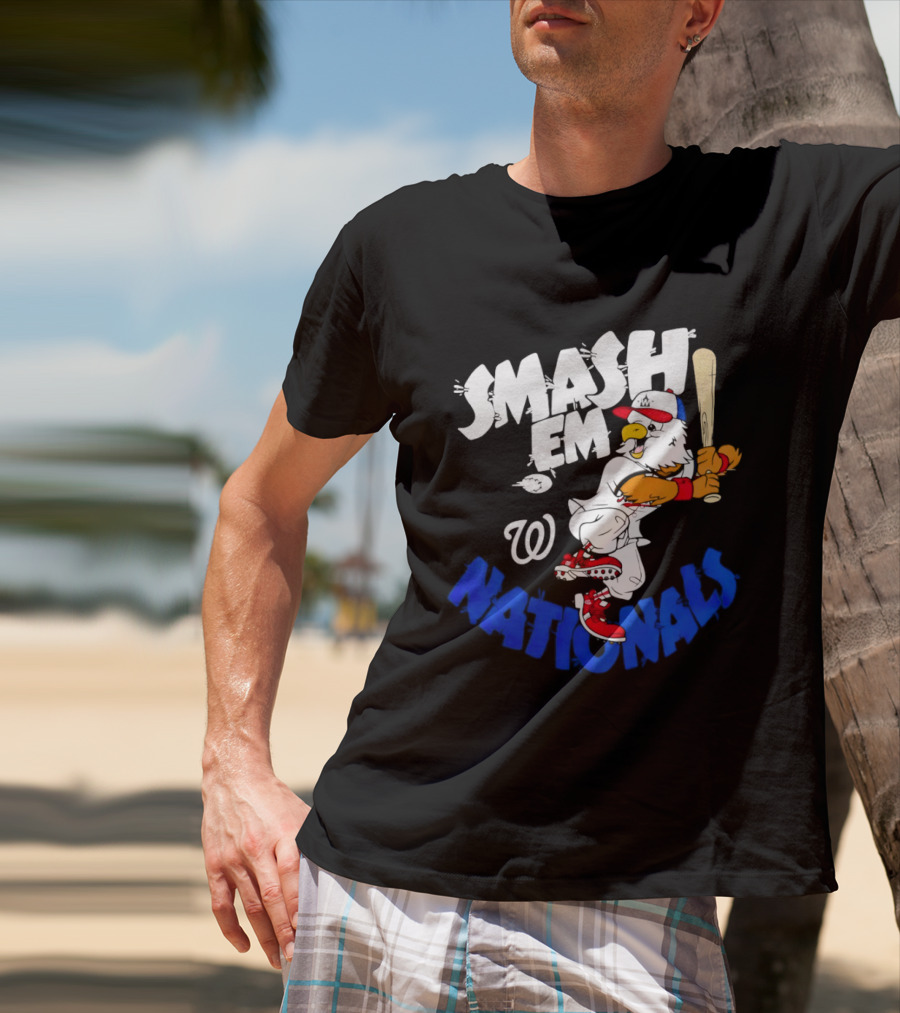 Washington Nationals Smash Em Screech Baseball T-Shirt