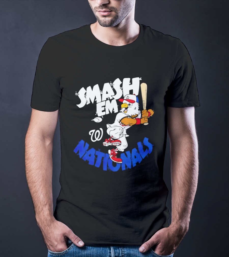 Washington Nationals Smash Em Screech Baseball T-Shirt