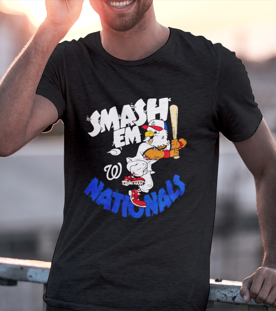 Washington Nationals Smash Em Screech Baseball T-Shirt