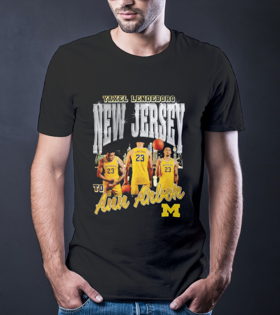 Yaxel Lendeborg New Jersey To Ann Arbor Michigan Wolverines Basketball 90s Streetwear T-Shirt