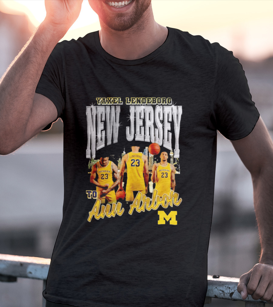 Yaxel Lendeborg New Jersey To Ann Arbor Michigan Wolverines Basketball 90s Streetwear T-Shirt