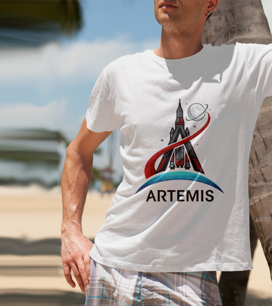 Artemis 2 Rocket Moon Mission Space Exploration T-Shirt
