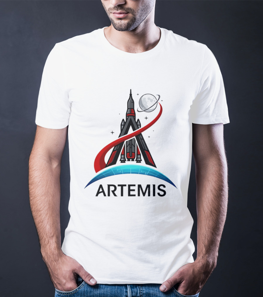 Artemis 2 Rocket Moon Mission Space Exploration T-Shirt