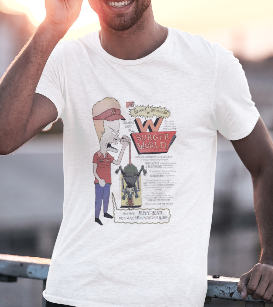 Beavis And Butt Head MTV Burger World Comedy Cartoon T-Shirt
