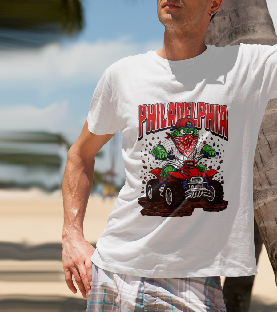 Philadelphia Phillies Born To Ride Phanatic ATV T-Shirt