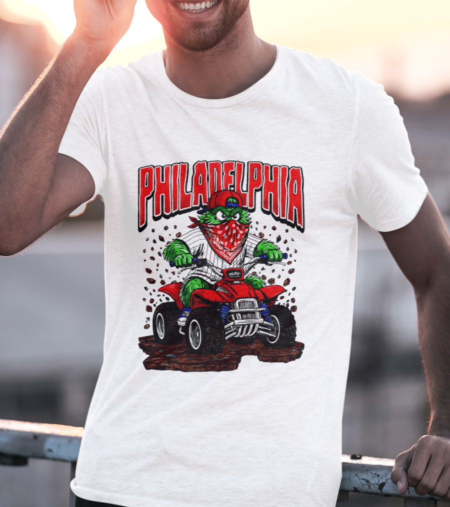 Philadelphia Phillies Born To Ride Phanatic ATV T-Shirt