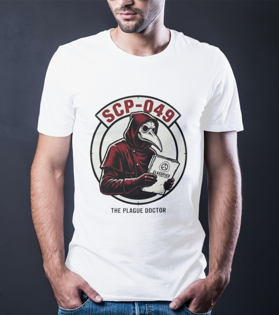 SCP 049 The Plague Doctor Classified Document Circle T-Shirt