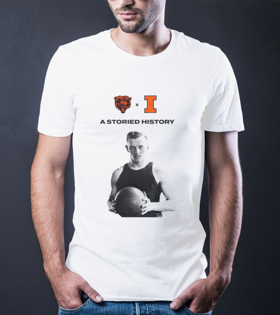 Chicago Bears Illinois Fighting Illini George Halas Storied History T-Shirt