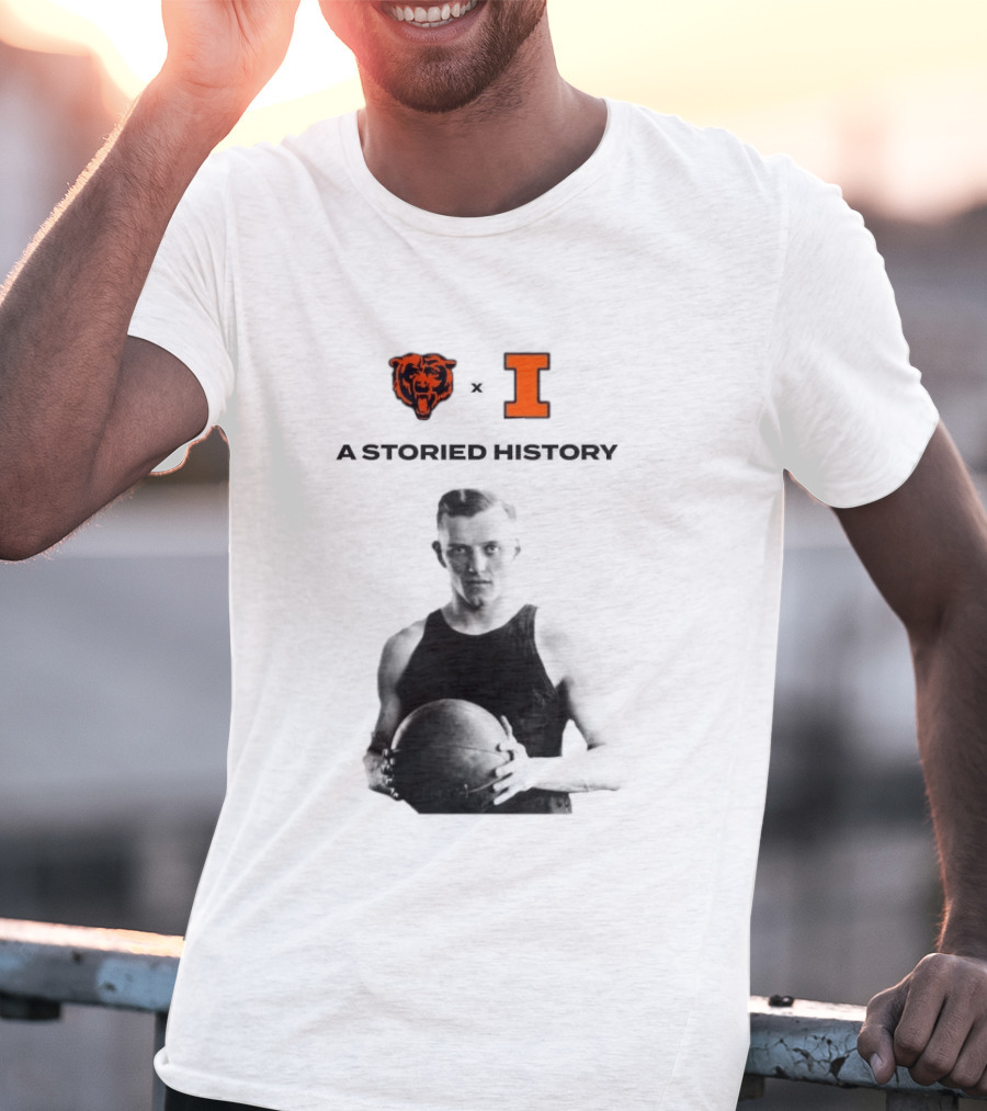 Chicago Bears Illinois Fighting Illini George Halas Storied History T-Shirt