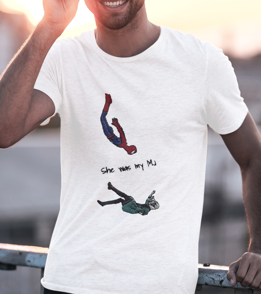 Spider Man She Was My MJ Falling Tribute Scene T-Shirt