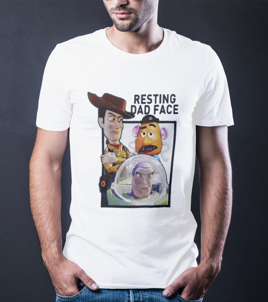 ToyStory Resting Dad Face Woody Buzz Lightyear Mr Potato Head T-Shirt