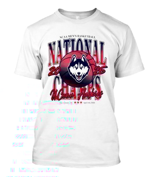 UConn Huskies NCAA Men's Basketball 2026 San Antonio National Champs T-Shirt