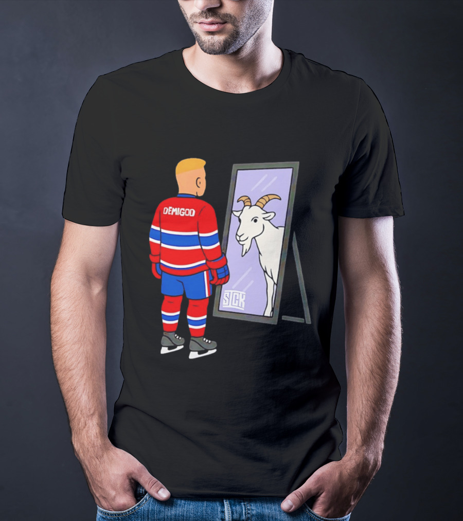Ivan Demidov Montreal Canadiens Demigod Goat Mirror Reflection T-Shirt