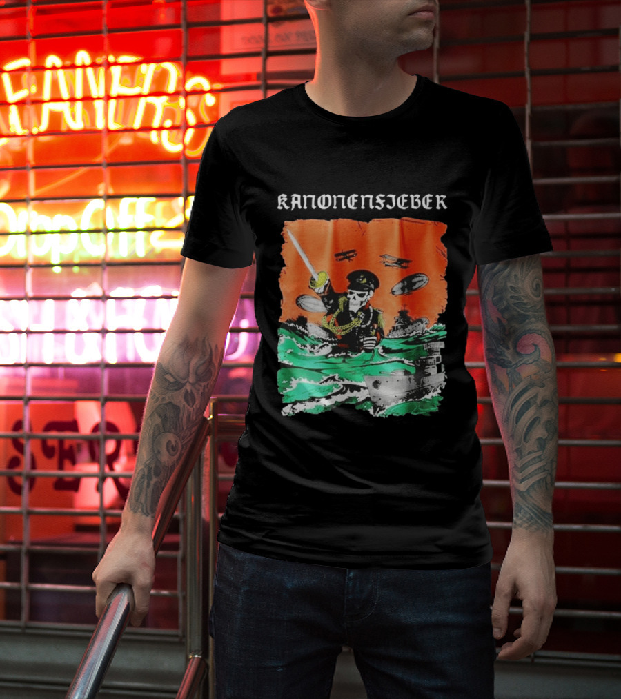 Kanonenfieber Soldatenschicksale 2026 Tour Naval Warfare Skeleton Captain Swords And Battleships T-Shirt