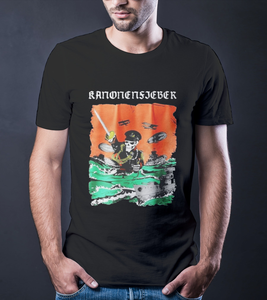 Kanonenfieber Soldatenschicksale 2026 Tour Naval Warfare Skeleton Captain Swords And Battleships T-Shirt