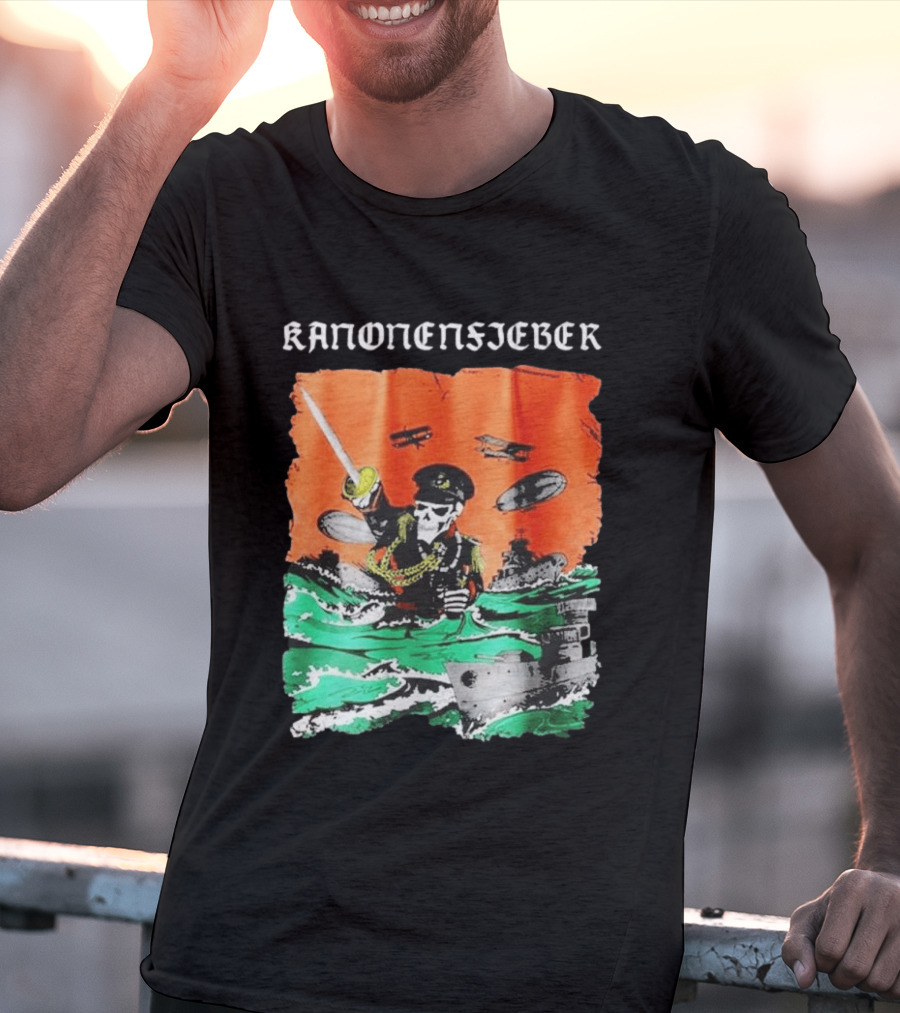Kanonenfieber Soldatenschicksale 2026 Tour Naval Warfare Skeleton Captain Swords And Battleships T-Shirt