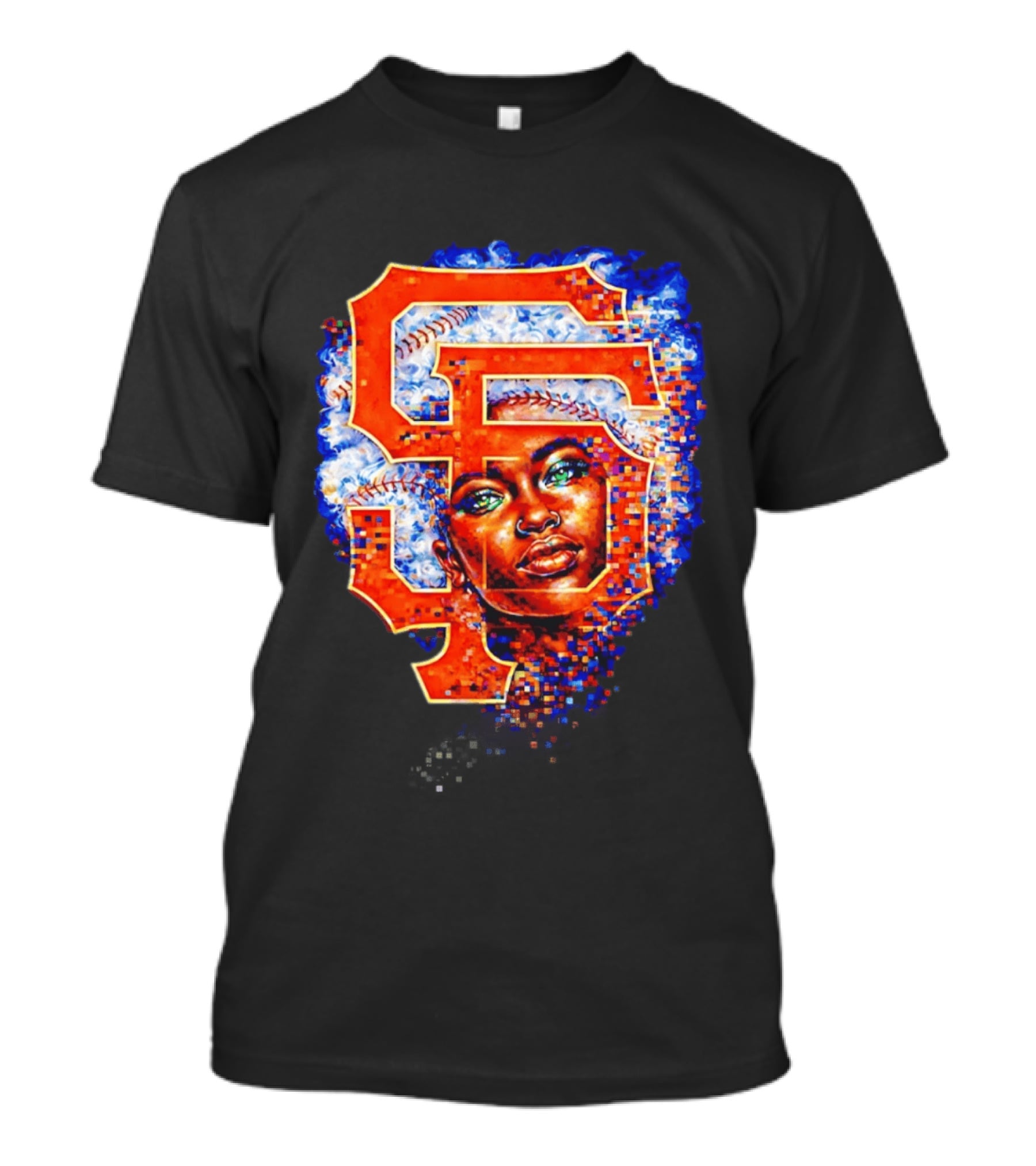 San Francisco Giants Black Heritage Night 2026 Baseball SF Logo Afro T-Shirt
