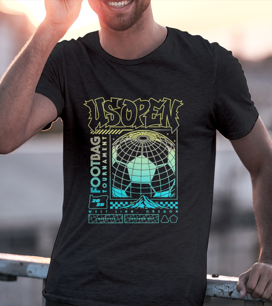 US Open Footbag Tournament 2026 West Linn Oregon Event T-Shirt