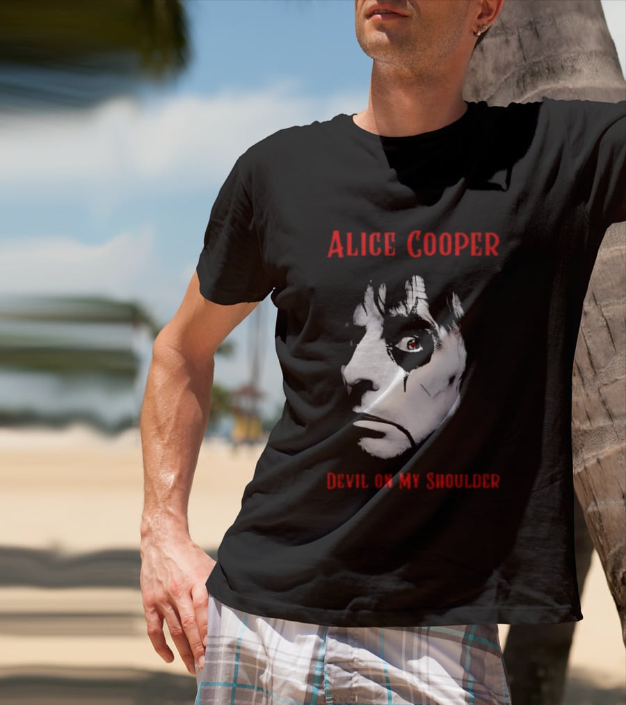 Alice Cooper Devil On My Shoulder Halloween Horror Music T-Shirt