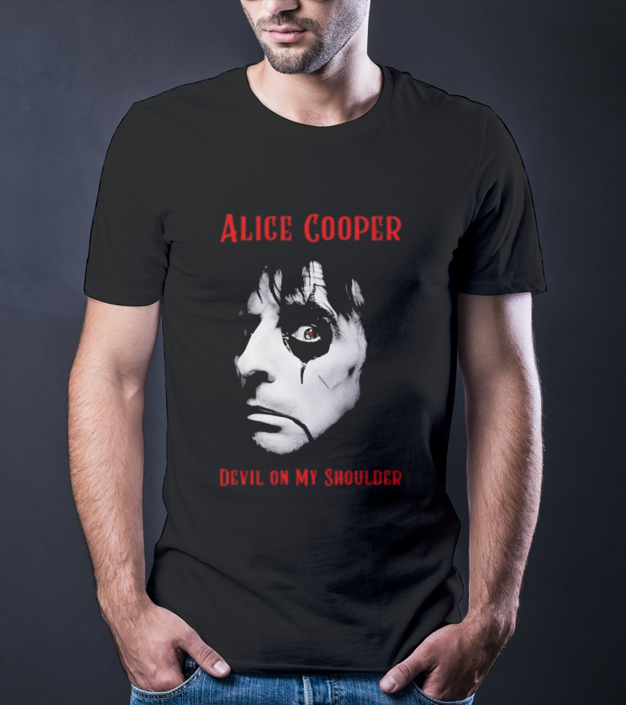 Alice Cooper Devil On My Shoulder Halloween Horror Music T-Shirt