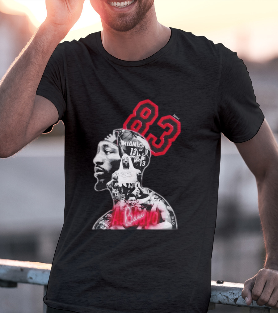 Bam Adebayo 83 Miami Heat 13 NBA Basketball T-Shirt