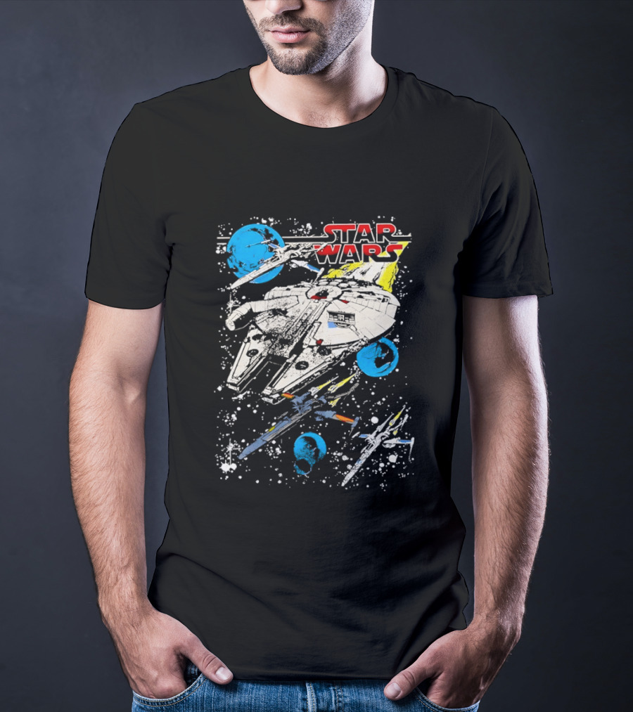 Star Wars Millennium Falcon Vintage Space Battle T-Shirt
