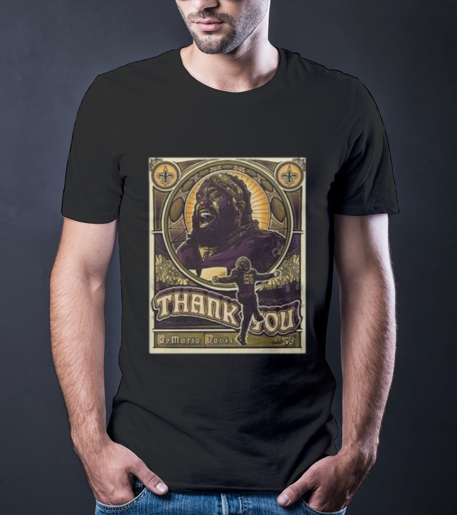 New Orleans Saints Thank You Demario Davis #56 T-Shirt