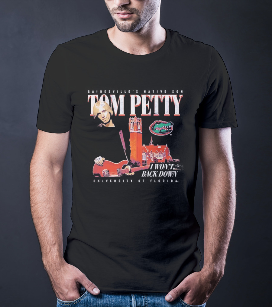 Tom Petty Florida Gators Century Tower I Won't Back Down T-Shirt