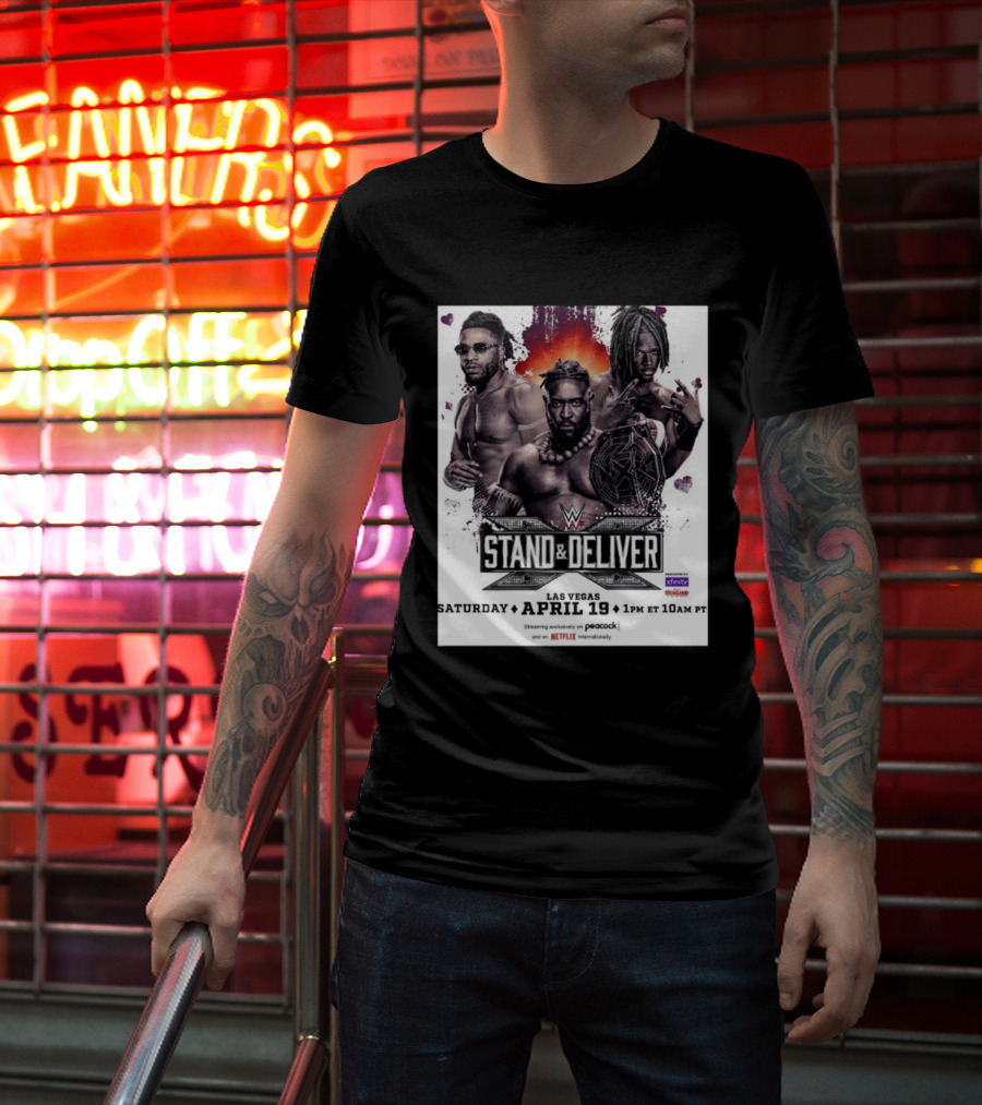 Trick Williams Jevon Evans WWE Stand And Deliver Las Vegas April 19 2025 Event T-Shirt