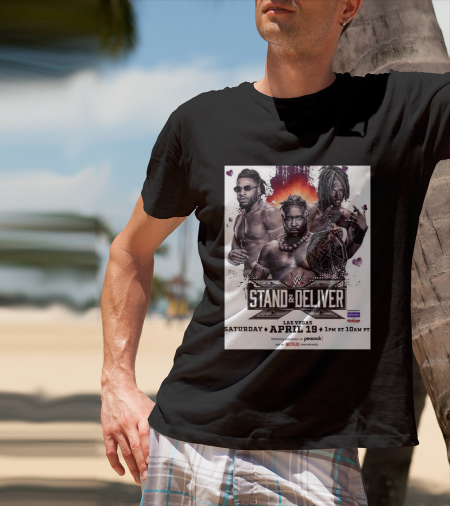 Trick Williams Jevon Evans WWE Stand And Deliver Las Vegas April 19 2025 Event T-Shirt