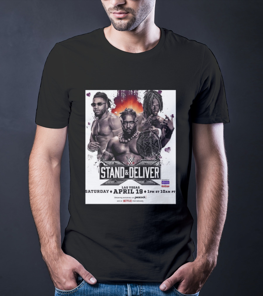 Trick Williams Jevon Evans WWE Stand And Deliver Las Vegas April 19 2025 Event T-Shirt