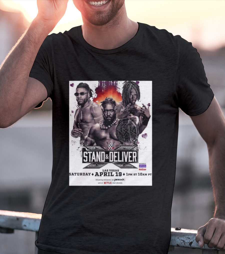 Trick Williams Jevon Evans WWE Stand And Deliver Las Vegas April 19 2025 Event T-Shirt