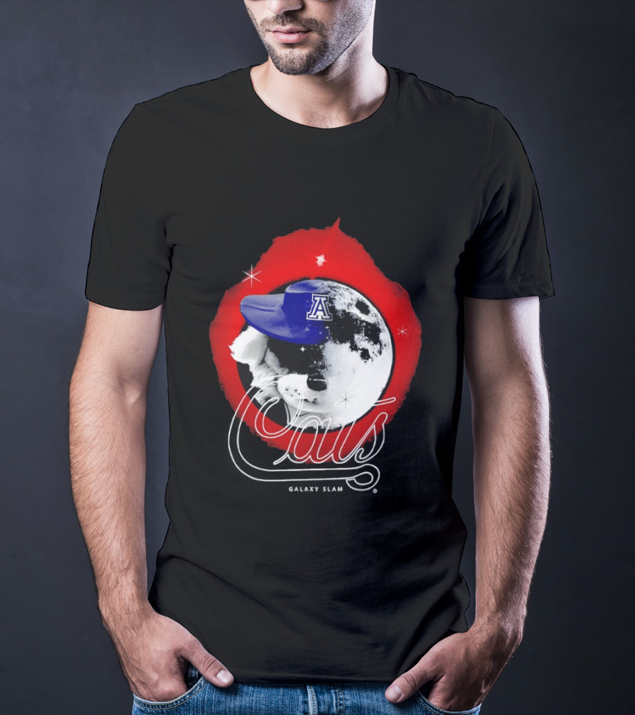 Arizona Wildcats SLAM Galaxy Cats Half Wilbur Half Moon T-Shirt