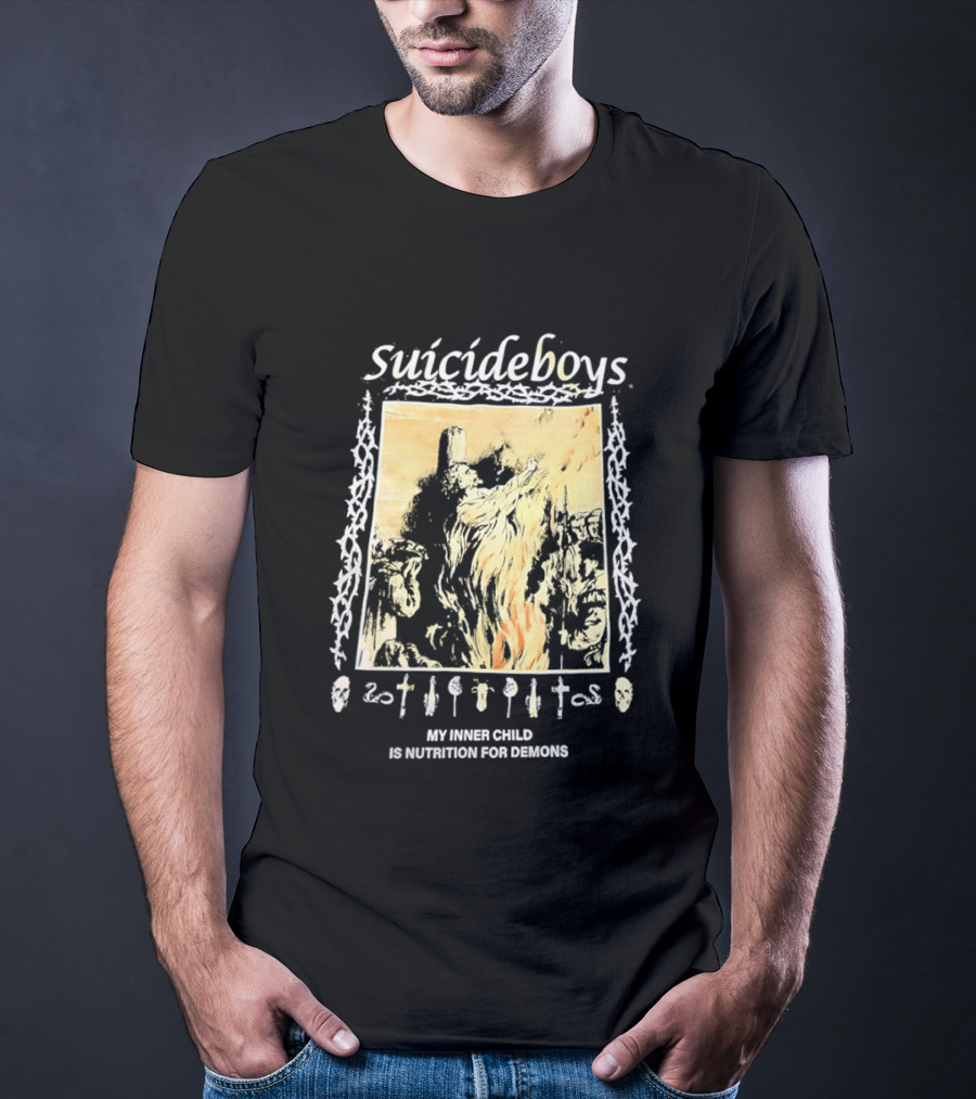 Suicideboys My Inner Child Is Nutrition For Demons Tarot Skeletons T-Shirt