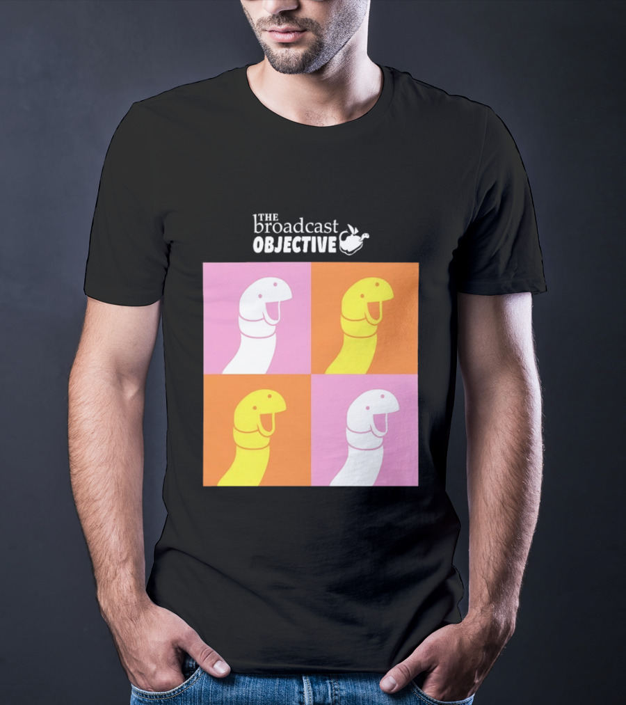 The Broadcast Objective Colorful Cartoon Faces Pop T-Shirt