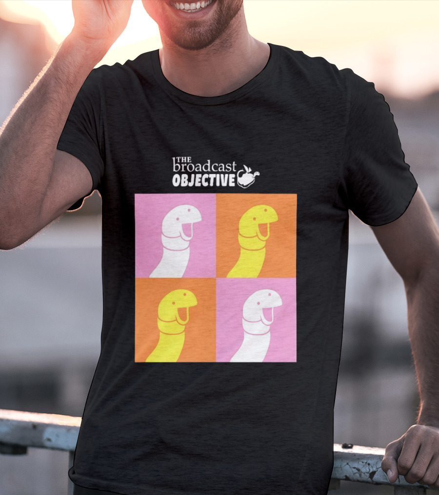 The Broadcast Objective Colorful Cartoon Faces Pop T-Shirt