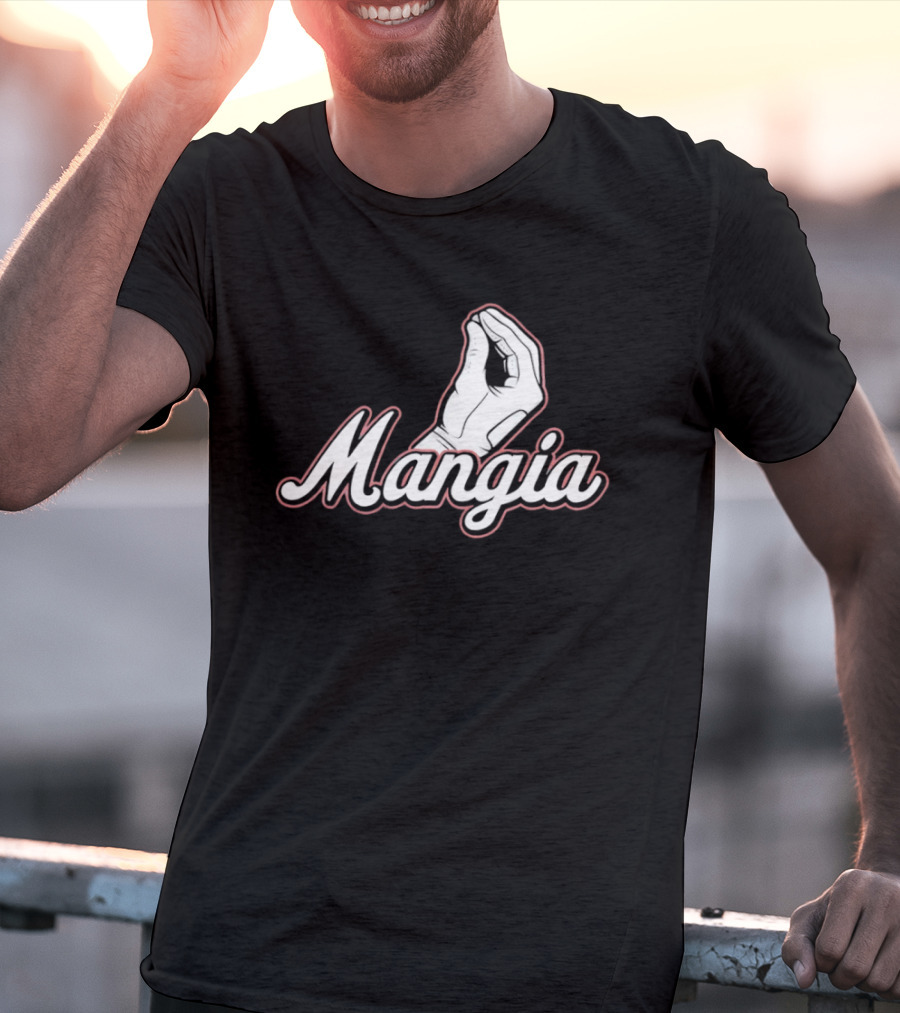 Mangia Italian Hand Gesture Classic Baseball T-Shirt