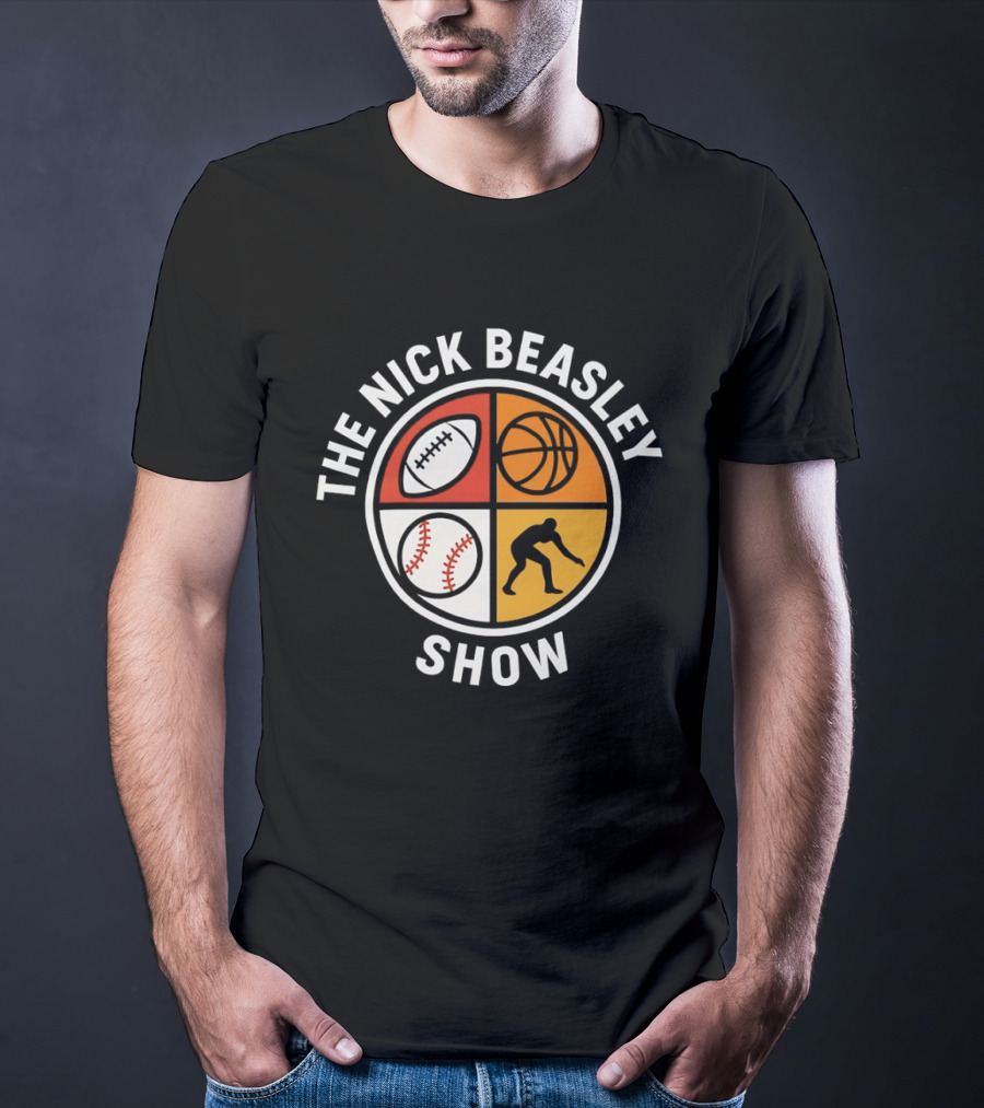 Baseball Football Basketball Softball Sports Icon The Nick Beasley Show T-Shirt